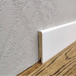 Плінтус MDF RAL 9003 Білий 80х12х2000 мм. MDF-М80 фото