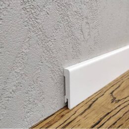 Плінтус MDF RAL 9003 Білий 60х12х2000 мм. MDF-М60 фото