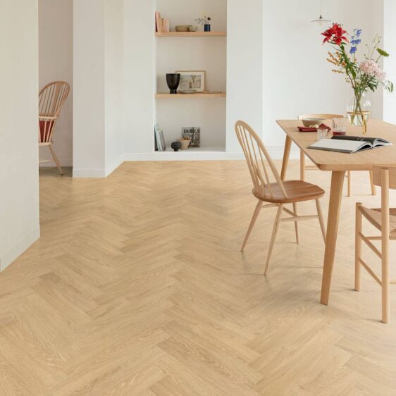Вінілова підлога Floorlfy Herringbone Planks Glue- Uni (2,25 м2)